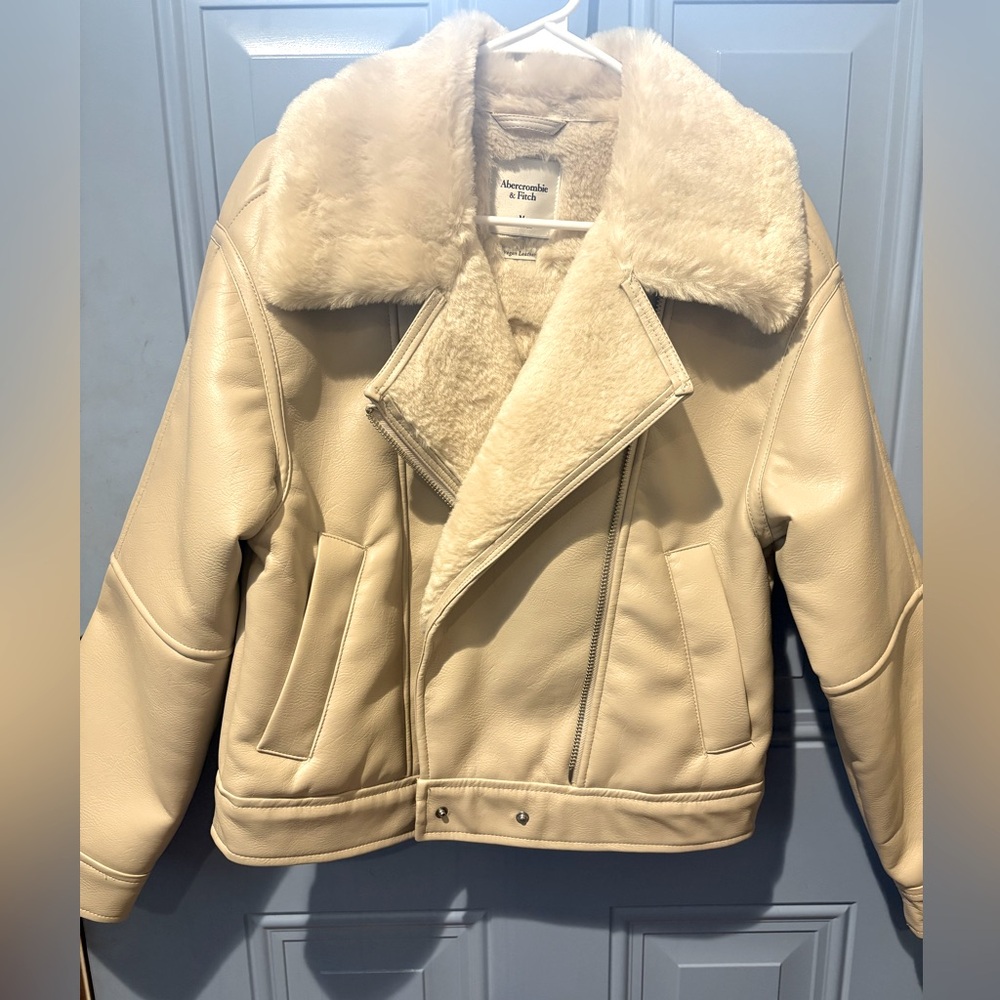 *Brand New* Abercrombie & Fitch Coat (Vegan leather)